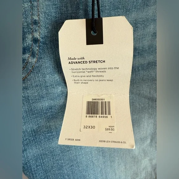 Levi's Men's Blue Jeans. Size 32 nwt - Picture 2 of 4